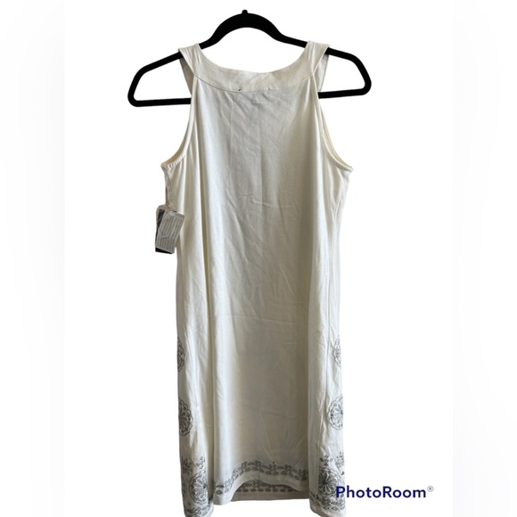 NWT INC Small Petite Sleeveless Racerback Tank White Dress with Sequins - Picture 2 of 12